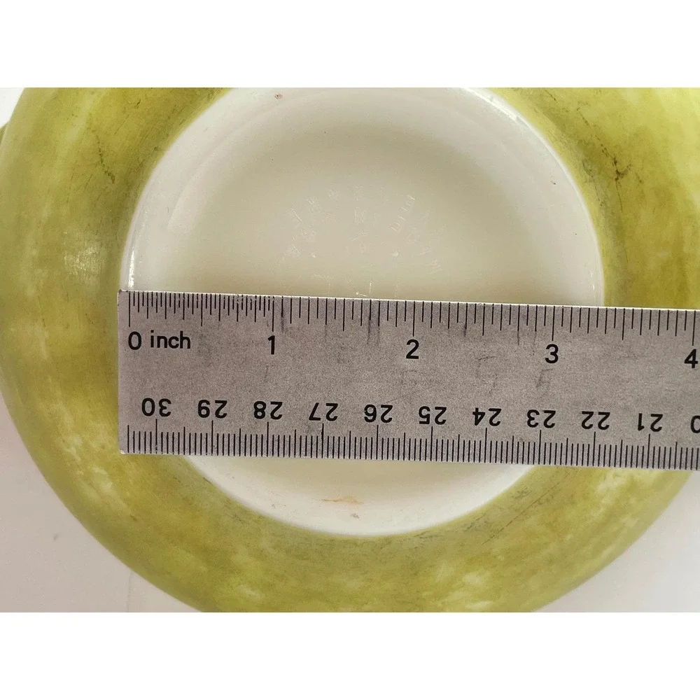 Vintage Pyrex Verde Green #442 Cinderella Mixing Bowl 1.5 Qt Avocado Mid-Century